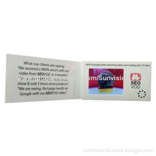 Video business card with button controller